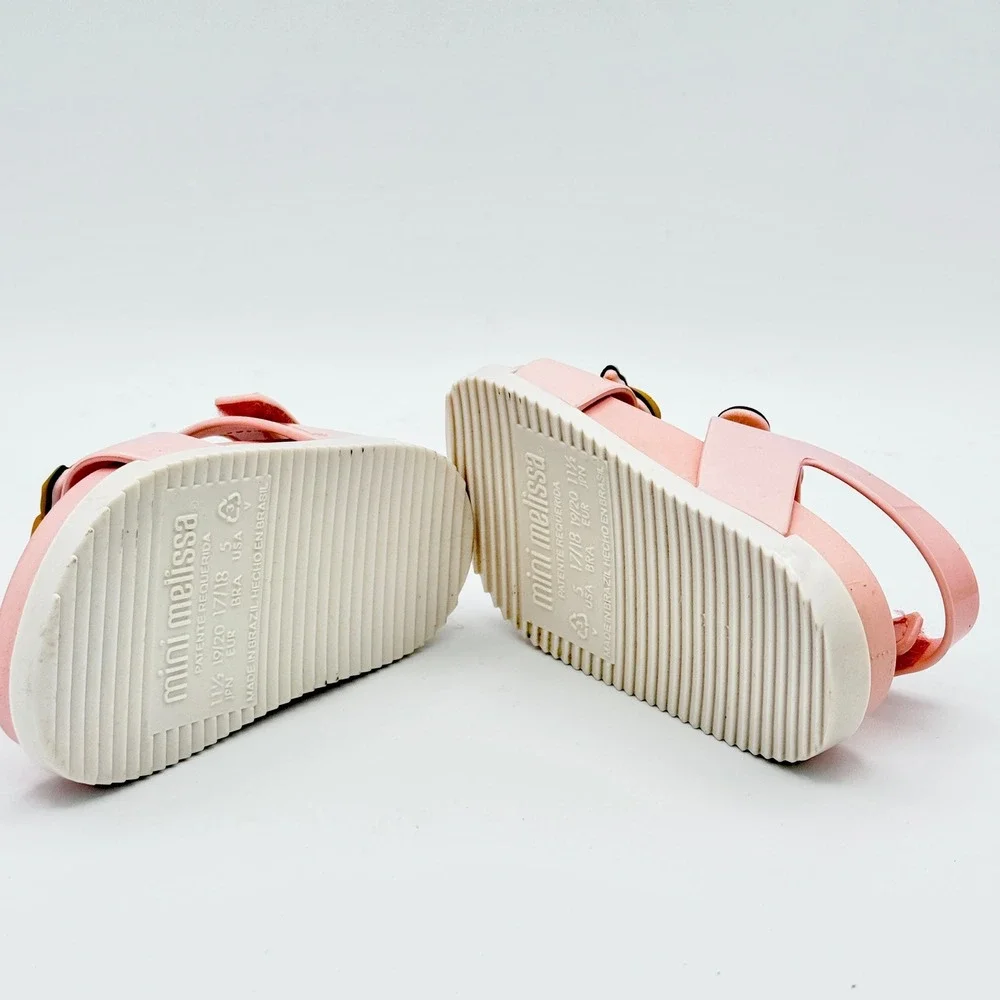 Mini Melissa Kids Play Mickey & Minnie Sandal 5 Pink Disney Summer Vacation Shoe